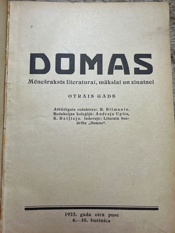 Domas mēnešraksta literatūrai, mākslai un zinātnei