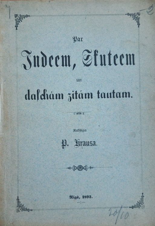 Par indiem, skutiem un dažām citām tautām