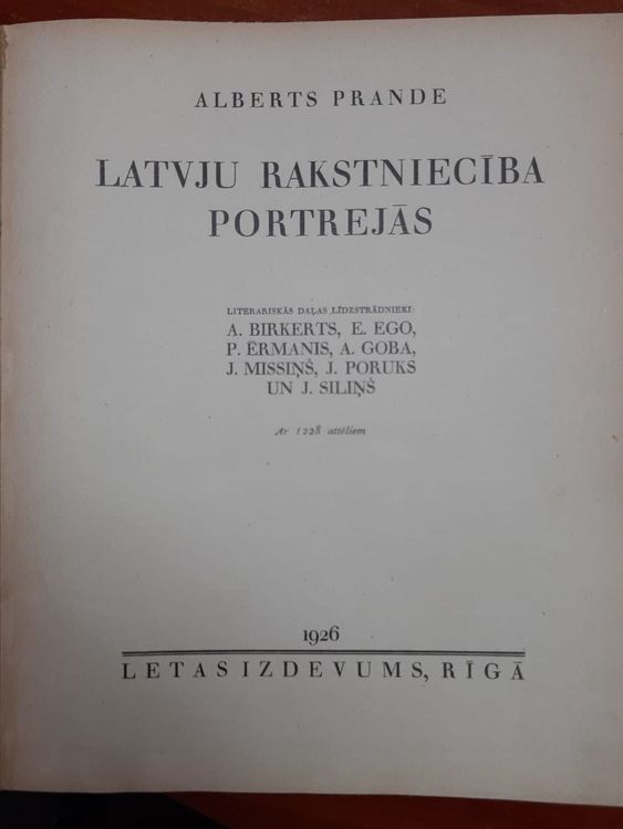 Latvju rakstniecība portrejās