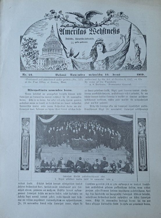 Amerikas vēstnesis Nr. 22 1919