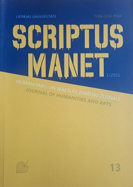 Scriptus Manet : humanitāro un mākslas zinātņu žurnāls Nr. 13