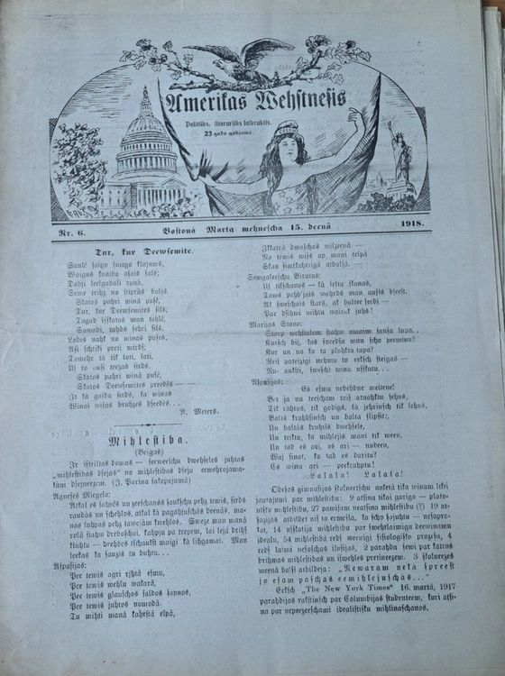 Amerikas vēstnesis Nr. 6 1918