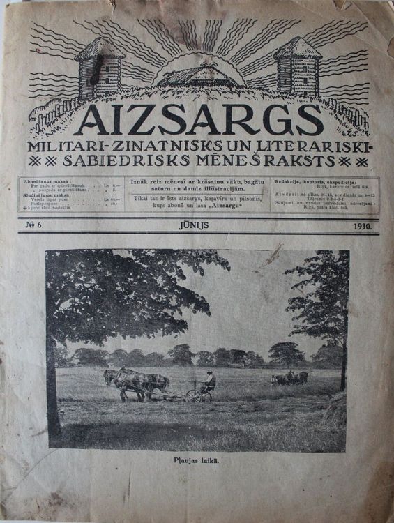 Aizsargs. 1930 g. Nr.  6