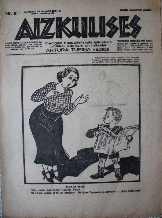 Aizkulises.  1934 g. Nr.  8
