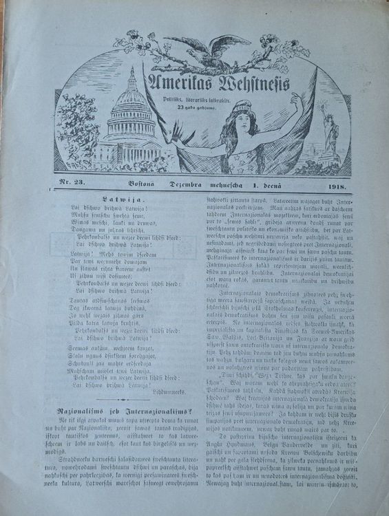 Amerikas vēstnesis Nr. 23 1918