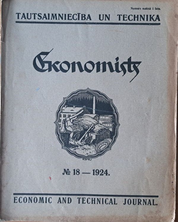 Ekonomists. Tautsaimniecība un technika Nr. 18 1924