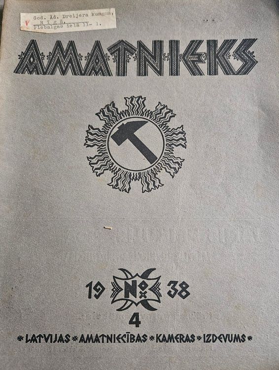 Amatnieks. 1938 g.Nr. 4