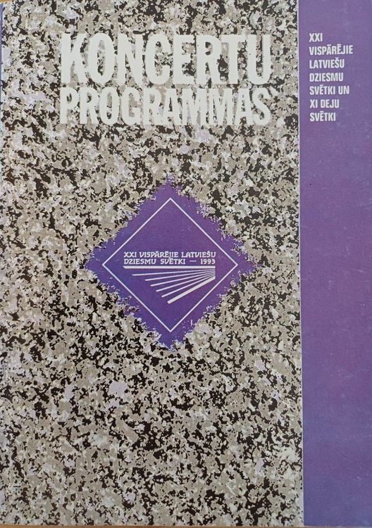 Koncertu programmas XXI Vispārējie latviešu dziesmu svētki 1993