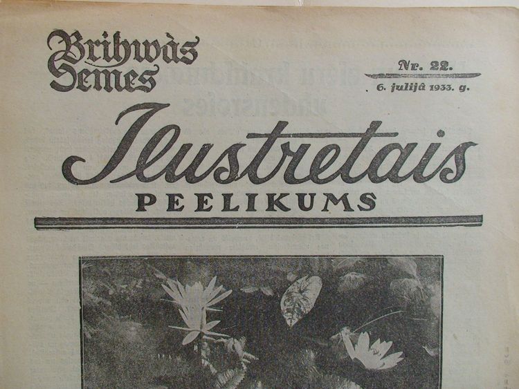 Brīwās Zemes Ilustretais Pielikums. 1933 g. Nr.22
