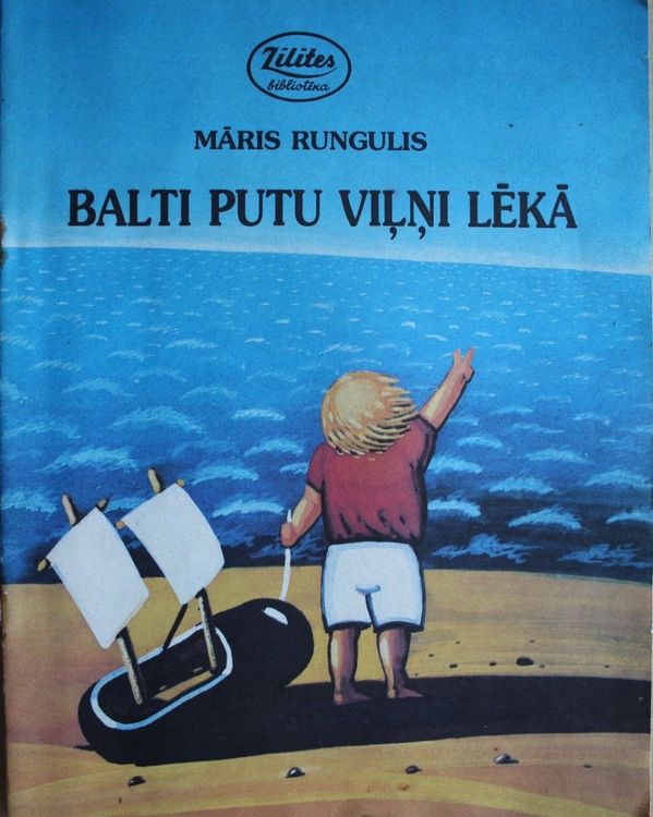Balti putu viļņi lēkā.
