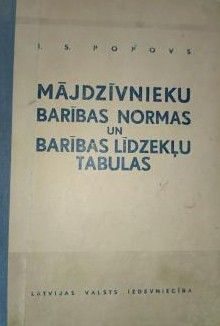 Mājdzīvnieku barības normas un barības līdzekļu tabulas
