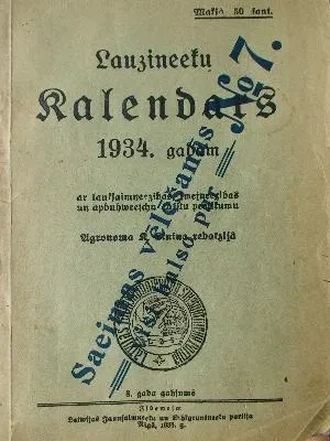 Laucinieku kalendars 1934. gadam