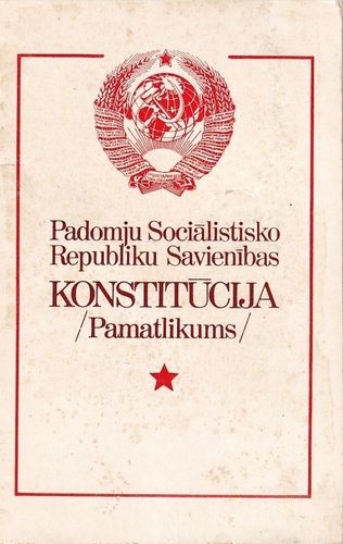 Padomju Sociālistisko republiku savienības kontitūvija /Pamatlikums/