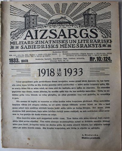 Aizsargs. 1933 g. Nr. 10