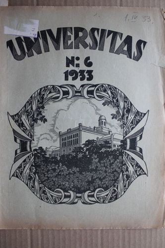 Universitas 1933 g. Nr. 6