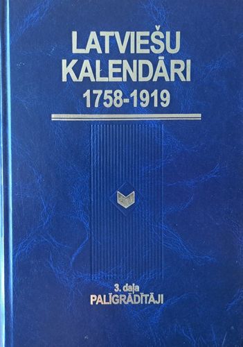 Latviešu kalendāri, 1758-1919 3. daļa