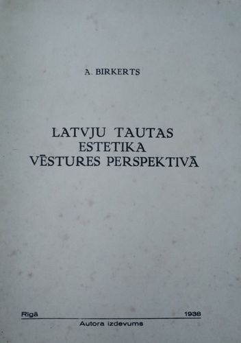 Latvju tautas estetika vēstures perspektīvā