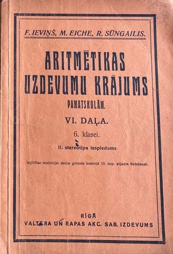 Aritmētikas uzdevumu krājums pamatskolām