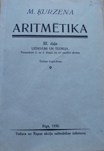 Aritmētika III daļa. Uzdevumi un teorija