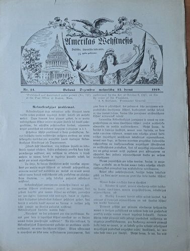 Amerikas vēstnesis Nr. 24 1919