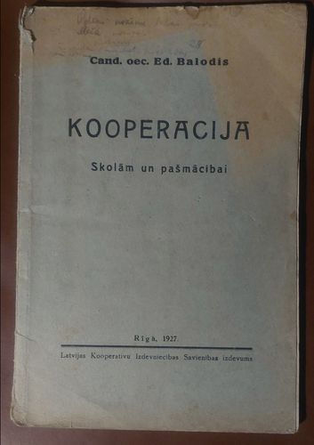 Kooperacija . Skolām un pašmācībai