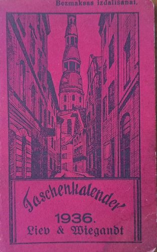 Notiz Kalender Mit dem neuen Post and Telegraphen Tarif 1936