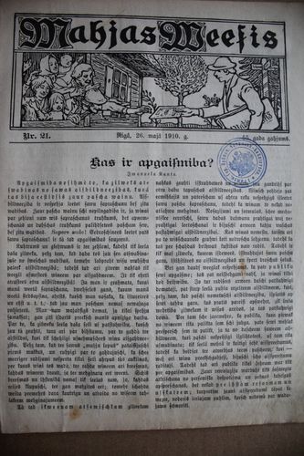 Mājas Wiesis. 1910g. Nr.21