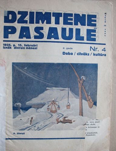 Dzimtene un Pasaule. 1935g.  Nr.4