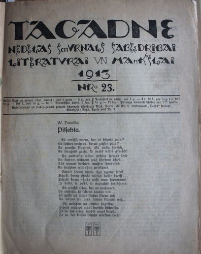 Tagadne. 1913 g. Nr.23