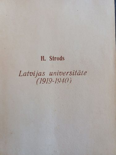 Latvijas universitāte ( 1919-1940)
