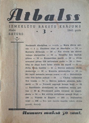 Atbalss 3/1940
