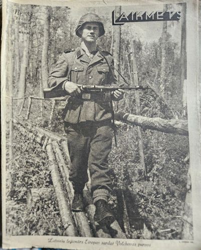 Laikmets Nr.33.1943 .Latviešu leģinārd Eiropas sardzē Volchovas purvos.