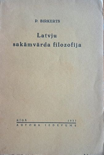 Latvju sakāmvārda filozofija