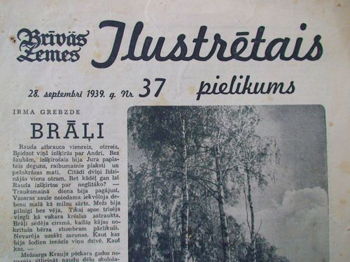 Brīvās Zemes Ilustrētais Pielikums. 1939 g. Nr.37