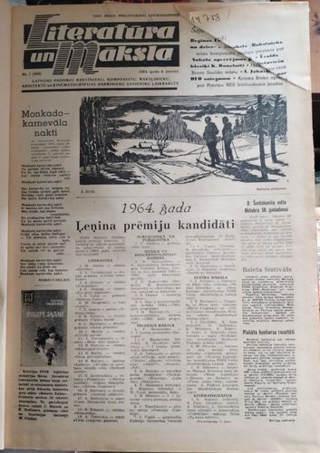 Literatūra un māksla 1964 gads Nr. 1-52