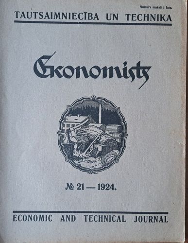 Ekonomists. Tautsaimniecība un technika Nr. 21 1924