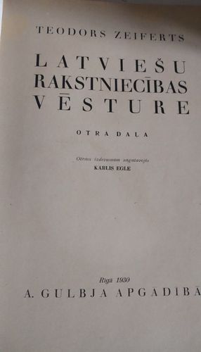 Latviešu rakstniecības vēsture II