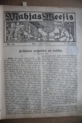 Mājas Wiesis. 1910g. Nr.18