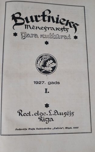 Burtnieks 1927 I pusgads