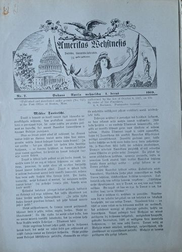 Amerikas vēstnesis Nr. 7 1919