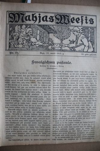 Mājas Wiesis. 1910g. Nr.10