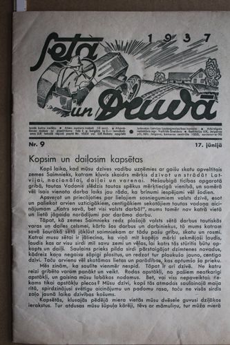 Sētā un Druvā.  1937 g. Nr. 9