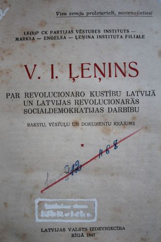 Par revolucionāro  kustību Latvijā....