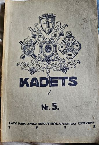 Kadets Nr.5.1938 g. Militāri- sabiedrisks mēnešraksts.