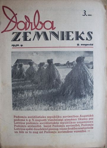 Darba Zemnieks. 1940 g. Nr. 3