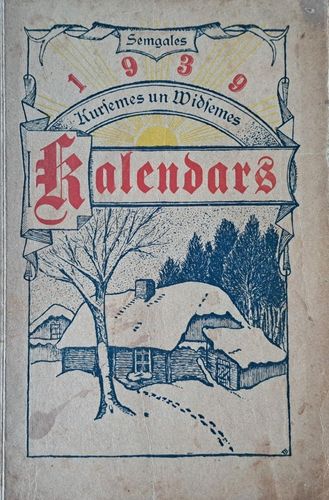 Zemgales, Kurzemes un Vidzemes kalendārs 1939. gadam