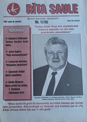 Rīta Saule Nr. 1 30/01/1997