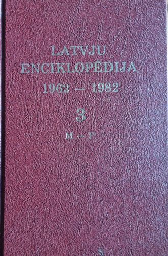 Latvju enciklopēdija 1962-1982 3. sējums Latvju enciklopēdija 1962-1982 3. sējums