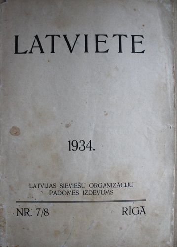 Latviete. 1934 g. Nr. 7/8.