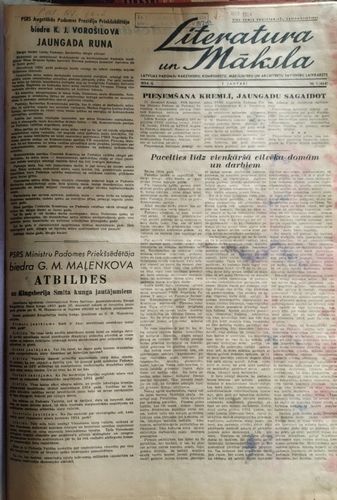 Literatūra un māksla 1954 gads Nr1-22